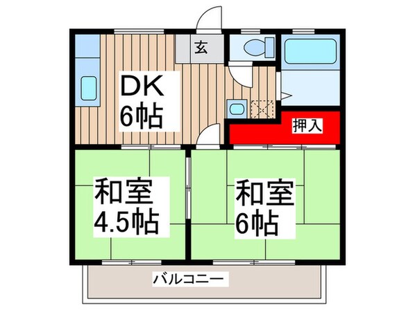 美原ハイツAの物件間取画像